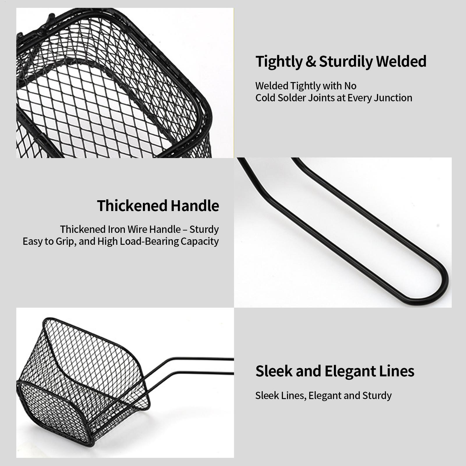 Camping Cooking Basket - Bratkorb, professionelles Nudelsieb aus Edelstahl mit