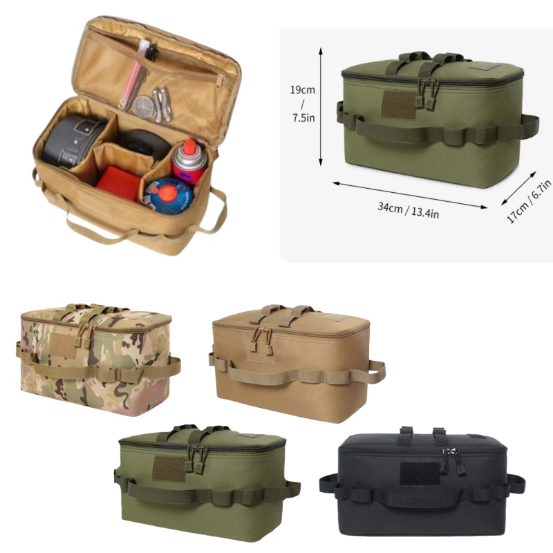 Camping Cooking Organizer - Outdoor-Tasche, Camping-Aufbewahrungstasche, Kochutensilien-Organizer, tragbar, Geschirr, Handtasche,