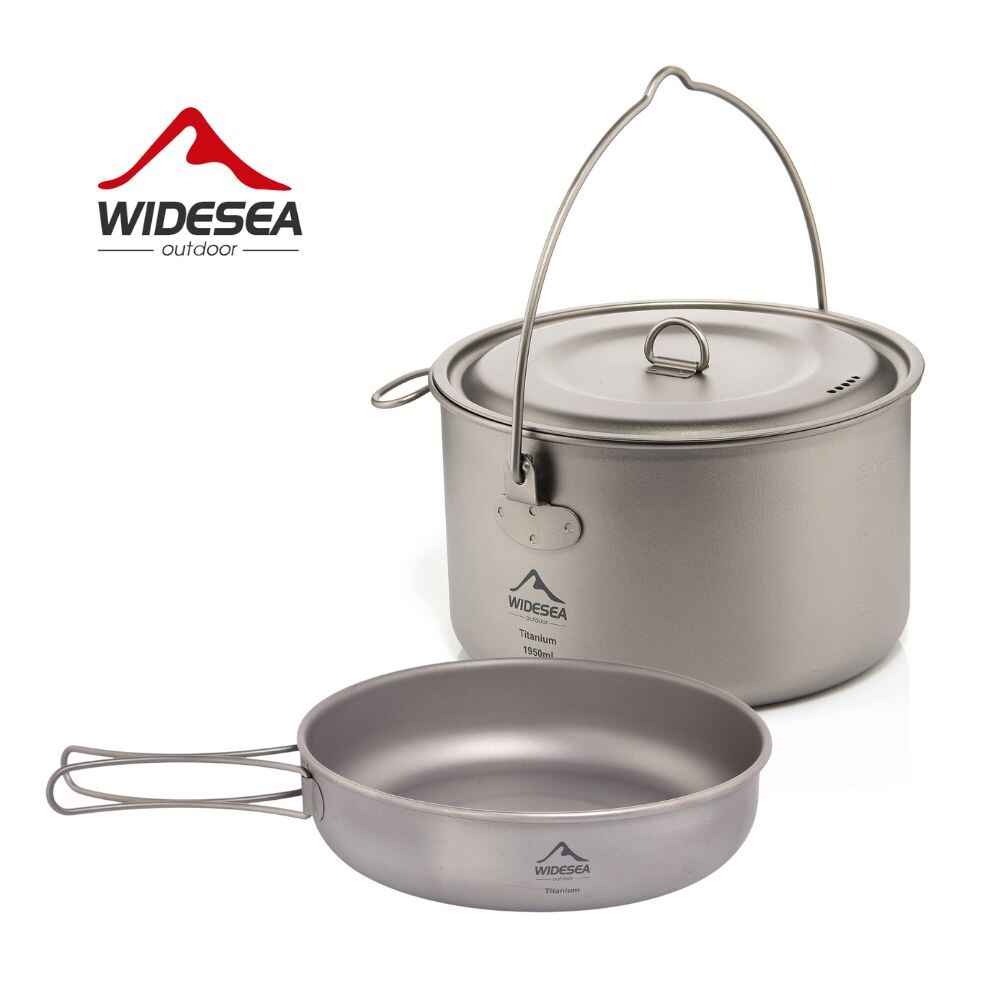 Camping Cooking Cylinder - Wideea Camping Geschirr Titan Kochgeschirr Set