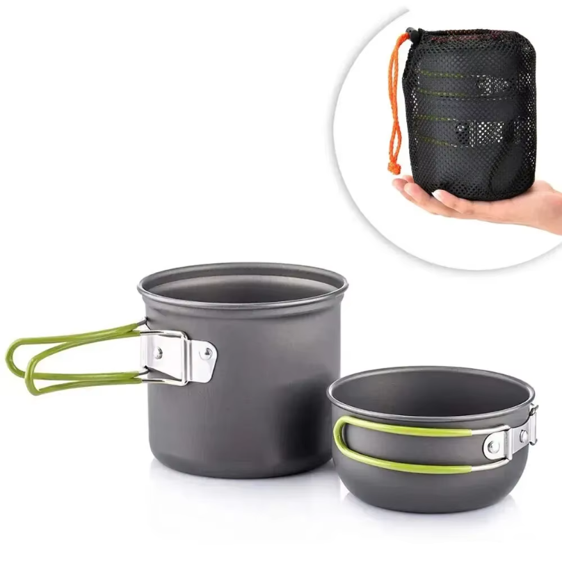 Camping Cooking Mess Kit - Ultraleichtes Camping-Kochgeschirr-Set: Outdoor-Kochutensilien (Outdoor-Kochgeschirr) – für