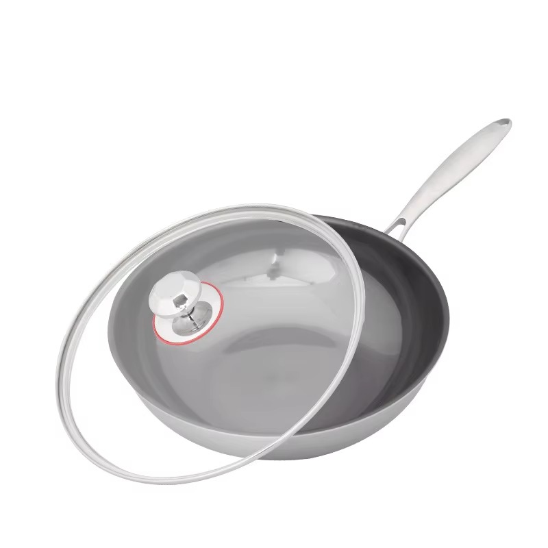 Camping Cooking Pot With Lid - Tragbarer Camping-Kochtopf mit Deckel, leichter Titan-Antihaft-Topf,