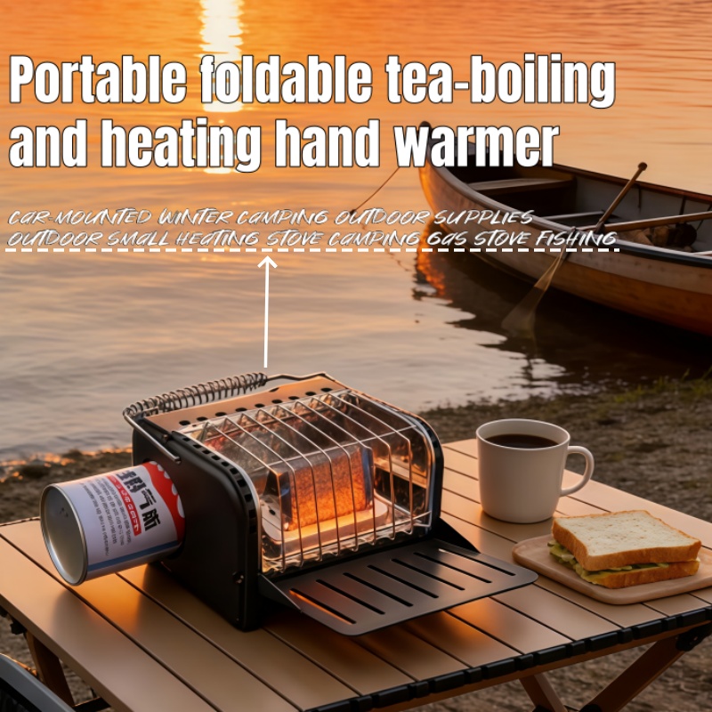 Camping Cooking No Gas - 1200W Camping-Gaskocher, tragbarer Mini-Heizer, Outdoor-Wanderkocher, Reise-Kassettenheizer,