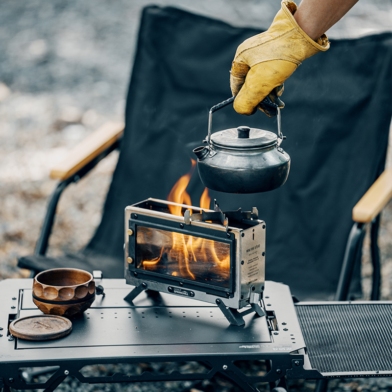 Camping Cooking Appliances - Goout Springhill Holzofen Tragbarer Quadratischer Kaminofen