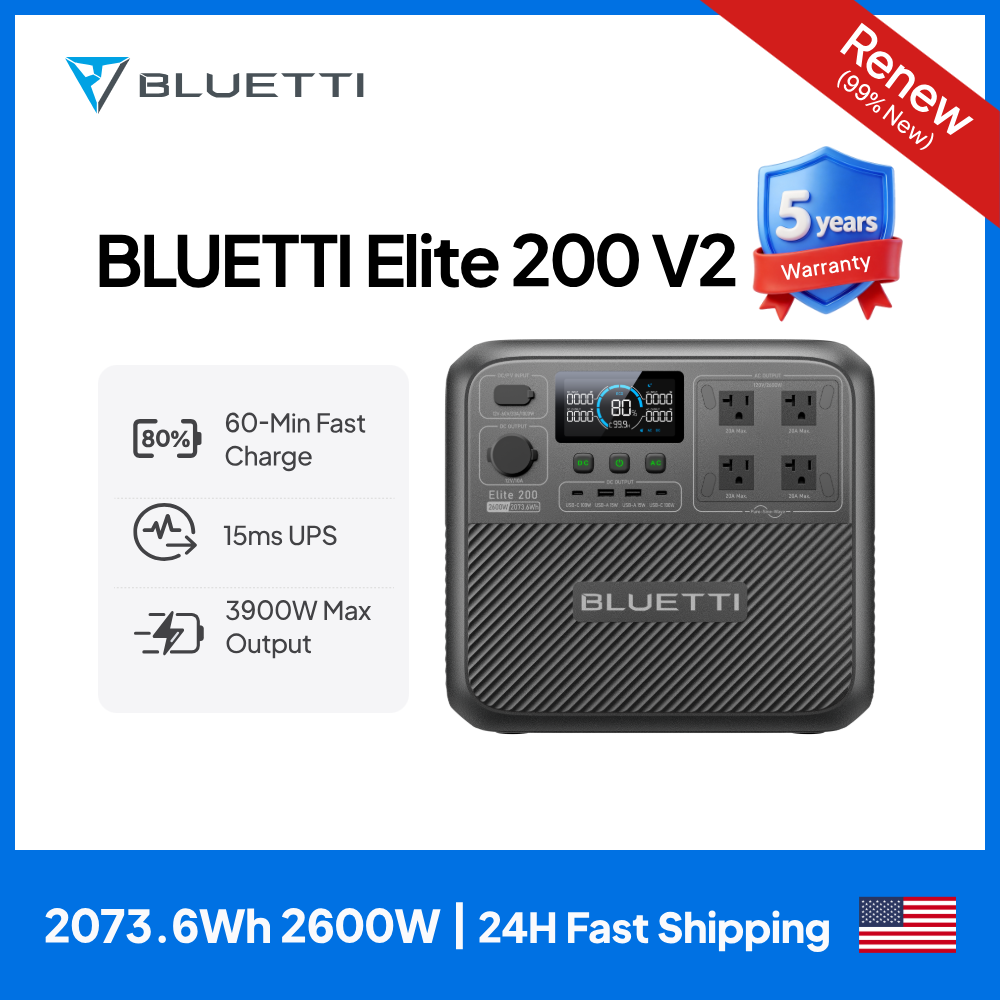 Camping Cooking Appliances - 【Renew】BLUETTI Elite 200 V2 Tragbare Powerstation