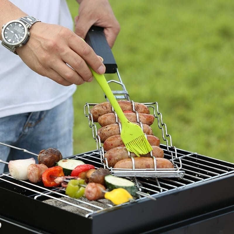 Camping Cooking Grill - Tragbarer Camping-BBQ-Grill, kompakt, leicht, für Outdoor-Reisen,