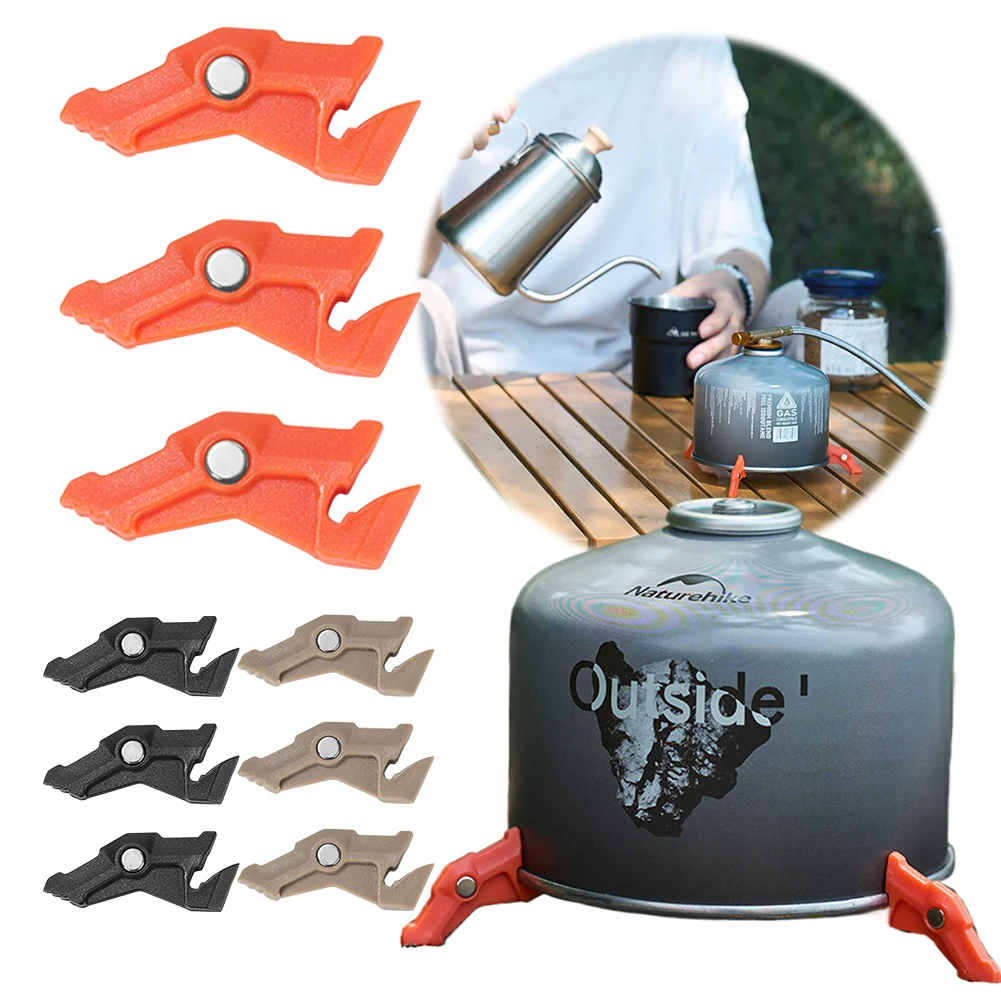 Camping Cooking No Gas - Magnetische Stativ-Gastankhalterung, multifunktionaler Campingkocher, Ständer, Kanisterstabilisator