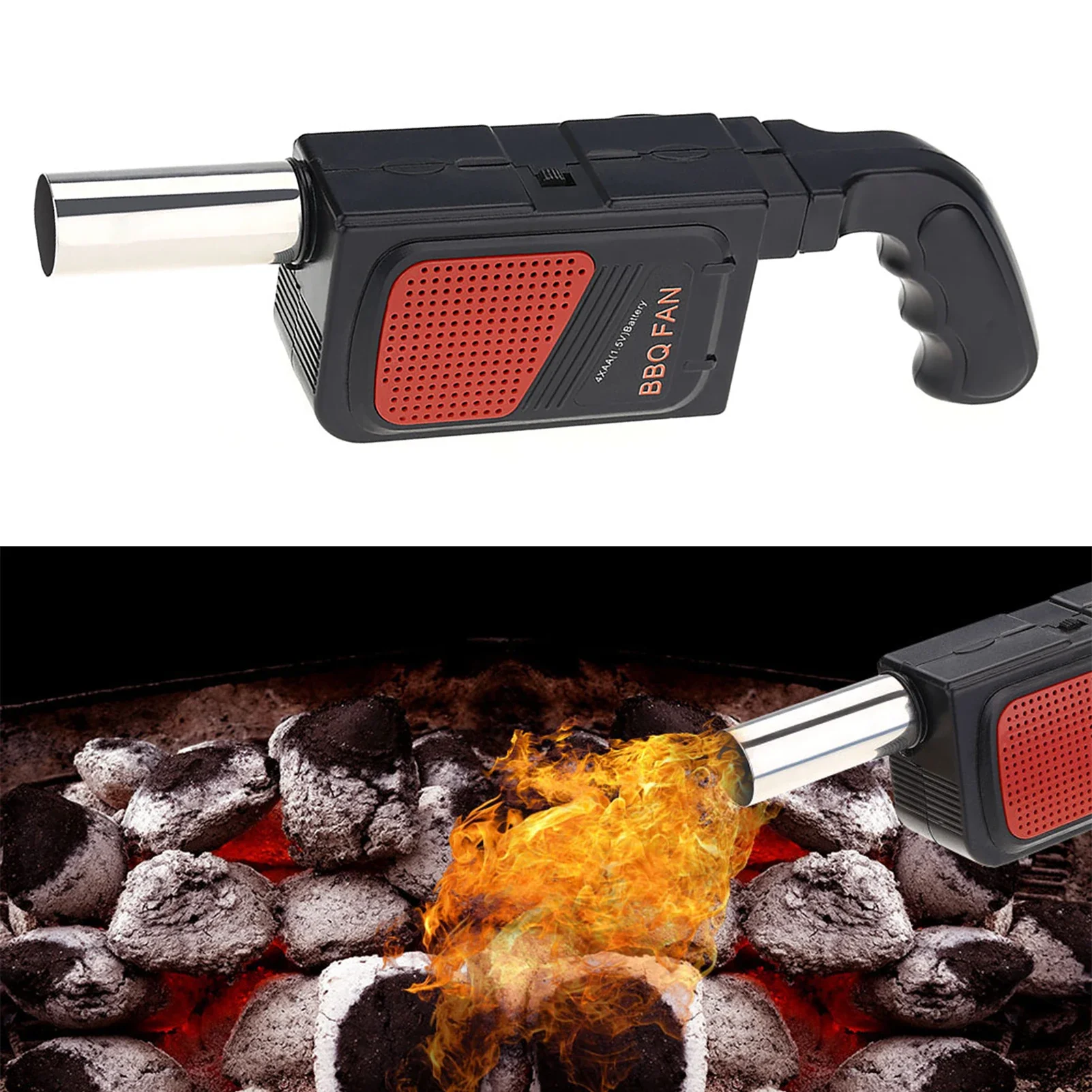 Camping Cooking Accessories - Tragbarer elektrischer Handventilator für BBQ, Luftgebläse