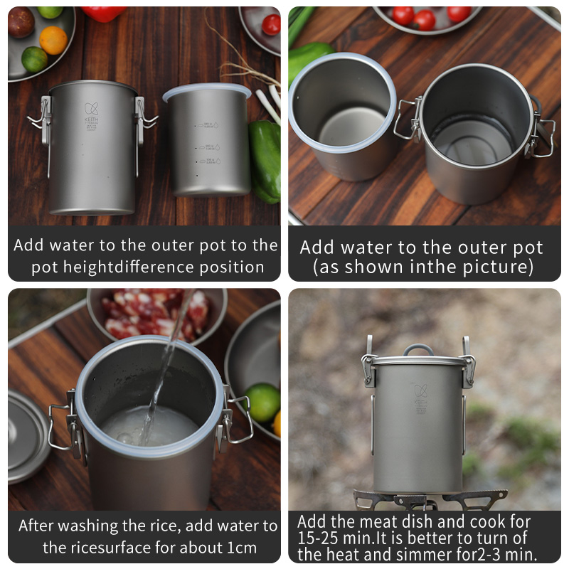 KEITH Reiskocher aus reinem Ti – Camping Cooking Accessories Bewertung und Preis