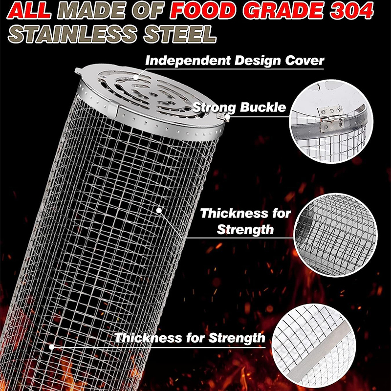 BBQ Korb Edelstahl Roll Grille – Camping Cooking Basket Bewertung und Preis