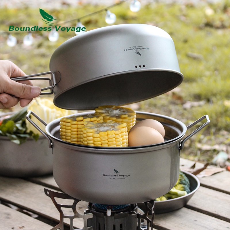 Boundless Voyage Titan-Dampfga – Camping Cooking Pots And Pans Set Bewertung und Preis