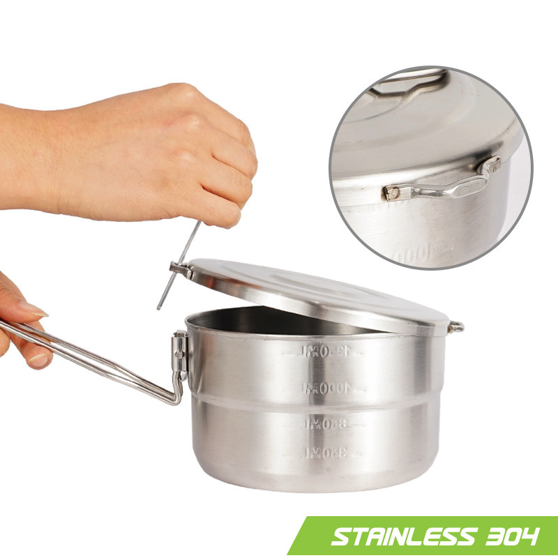 Outdoor-Kochtopf aus Edelstahl – Camping Cooking Pot With Lid Bewertung und Preis