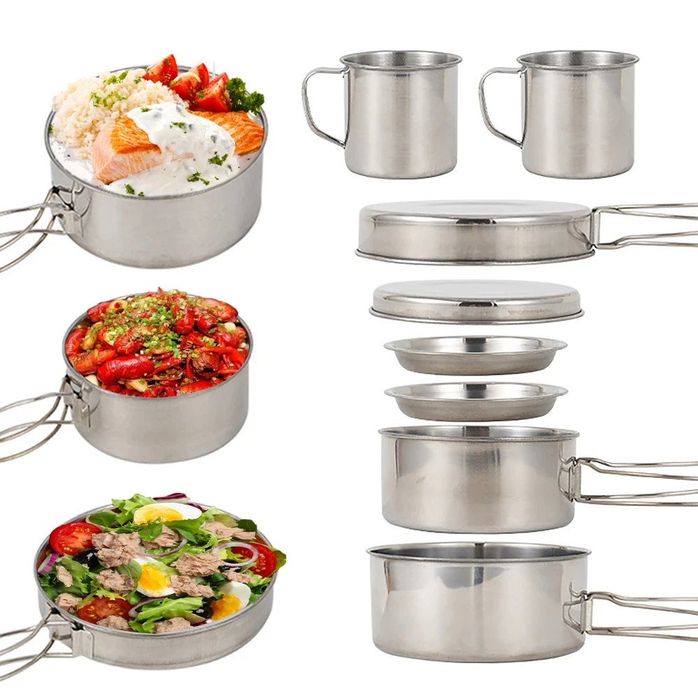 8 teile/satz Camping Kochgesch – Camping Cooking Mess Kit Bewertung und Preis