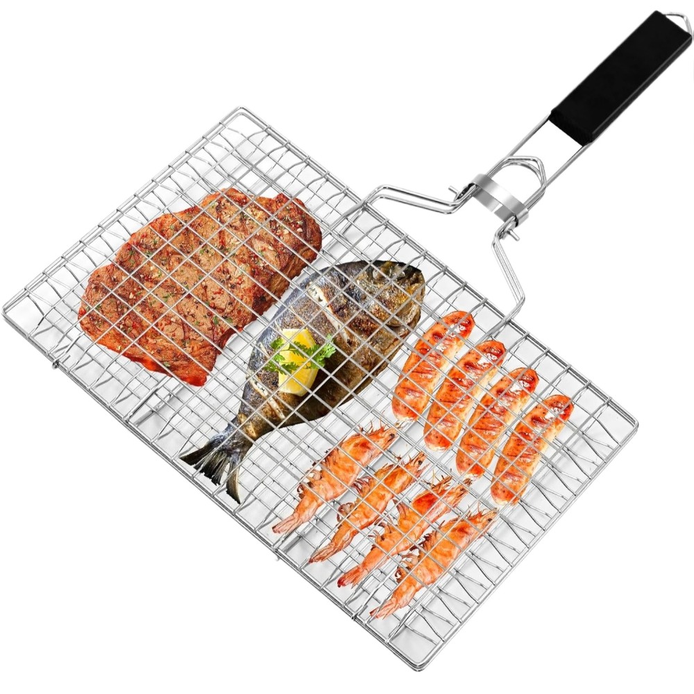 Tragbarer Grillkorb, zusammenk – Camping Cooking Basket Bewertung und Preis
