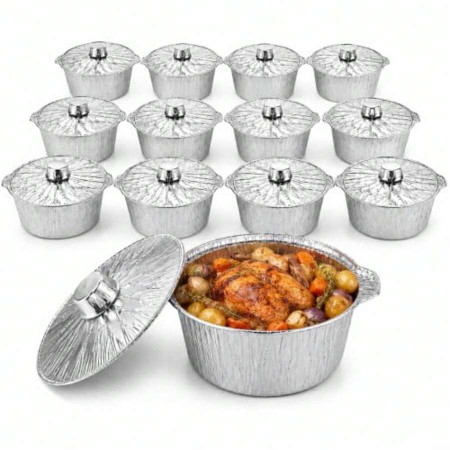 12er-Pack Einweg-Topf mit Deck – Camping Cooking Pot With Lid Bewertung und Preis