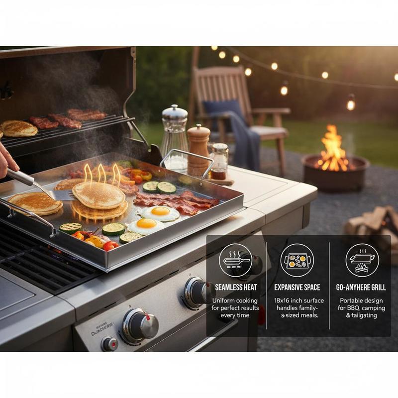Universelle Flachgrillplatte 1 – Camping Cooking Appliances Bewertung und Preis