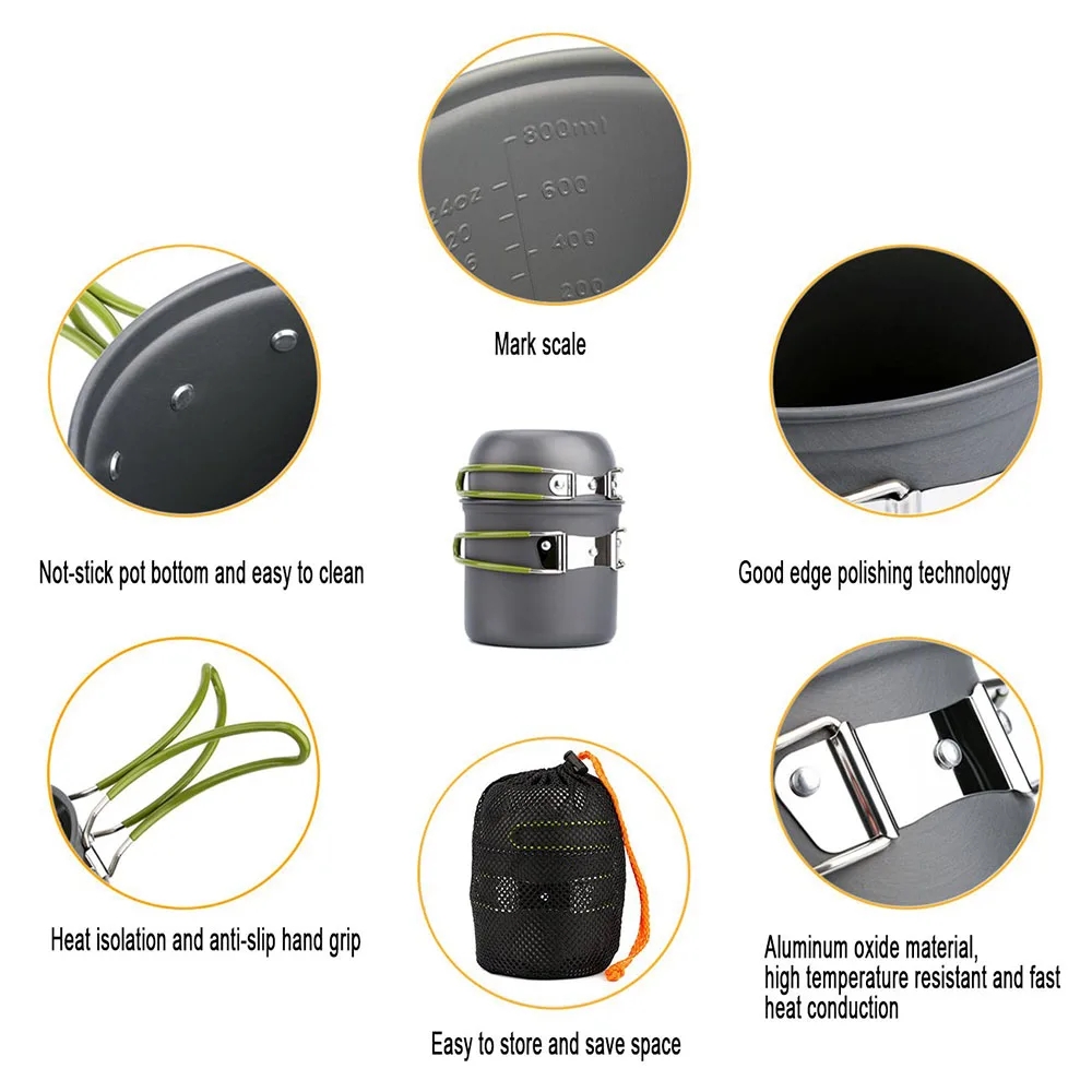 Camping-Kochgeschirr, Mess-Set – Camping Cooking Mess Kit Bewertung und Preis