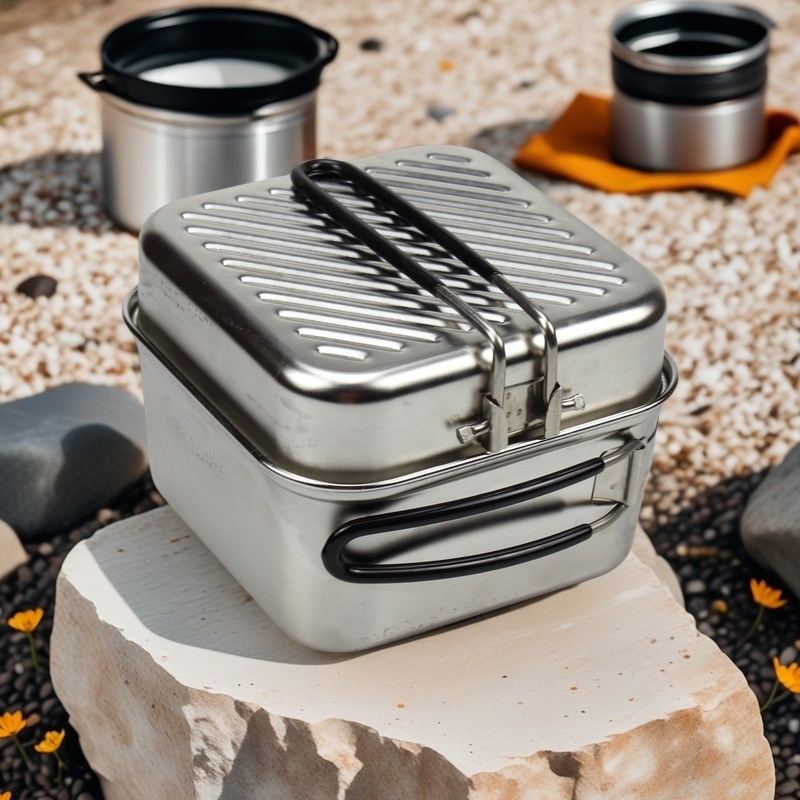 Outdoor-Kochset aus Edelstahl, – Camping Cooking Pots And Pans Set Bewertung und Preis