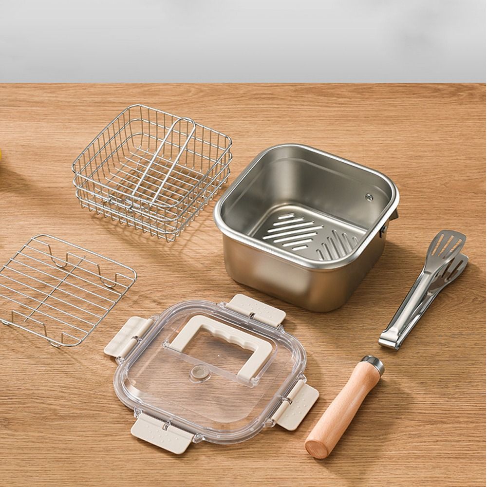 Tragbare Bratpfanne aus Edelst – Camping Cooking Pots And Pans Set Bewertung und Preis