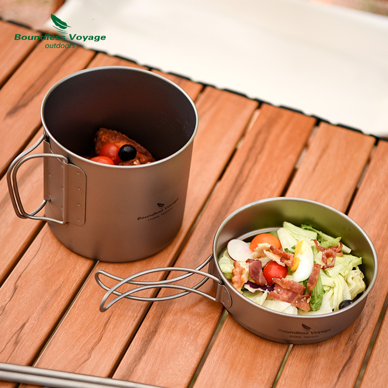Topfset aus reinem Titan mit k – Camping Cooking Pots And Pans Set Bewertung und Preis
