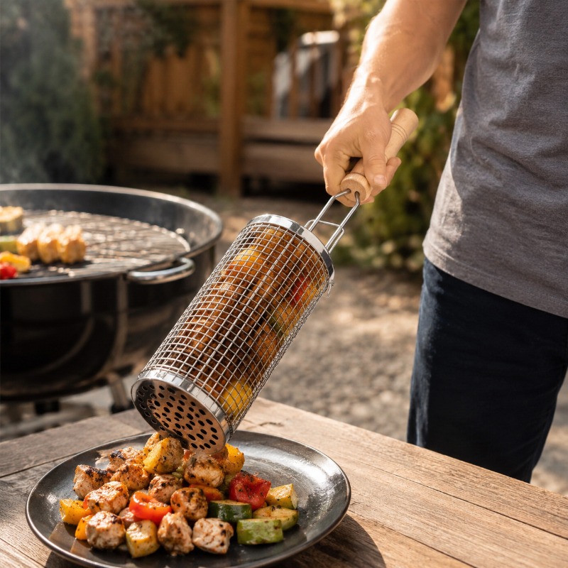 Runder Grillkorb-Set aus Edels – Camping Cooking Grill Bewertung und Preis