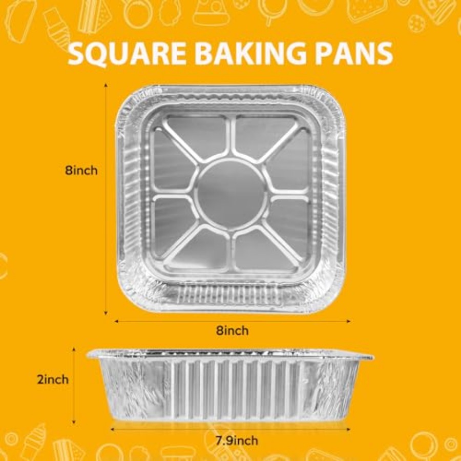 8x8 Zoll Aluminiumfolienpfanne – Aluminum Foil Heavy Duty Bewertung und Preis