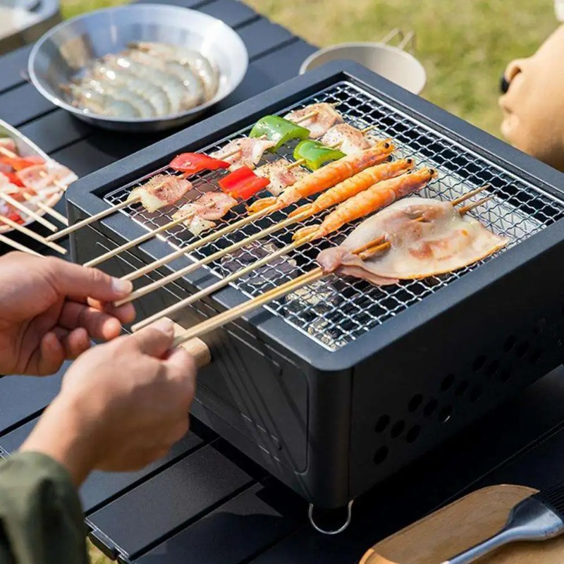Tragbarer Tisch-Campinggrill m – Camping Cooking Grill Bewertung und Preis