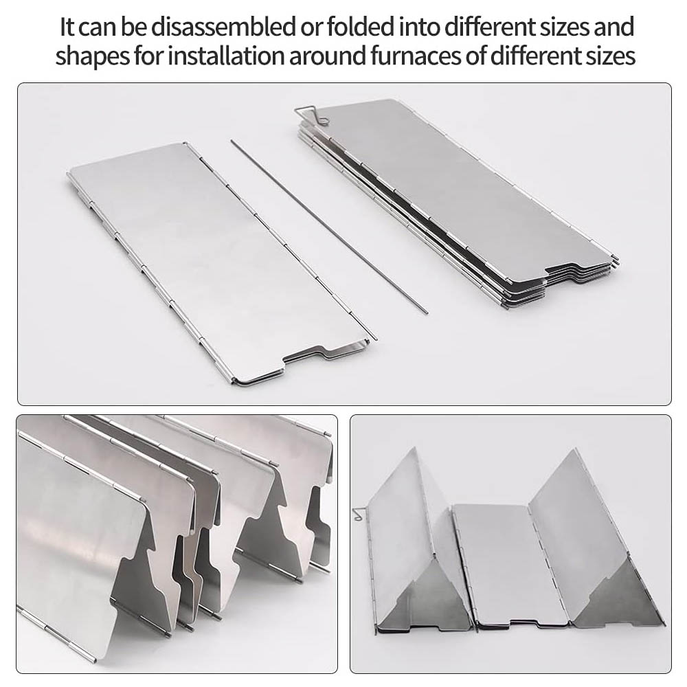 8-teiliger Aluminium-Windschut – Camping Cooking No Gas Bewertung und Preis