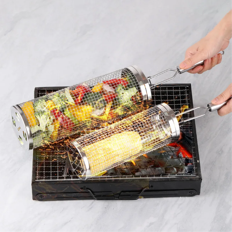 Edelstahl-Rollgrillkorb – unve – Camping Cooking Basket Bewertung und Preis